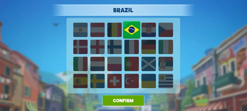 View Brazil country selection.
