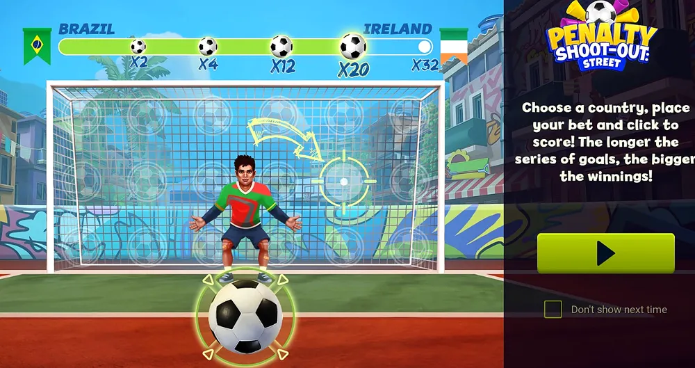 Street version intro with the x2 to x32 ladder and a Brazilian street goal